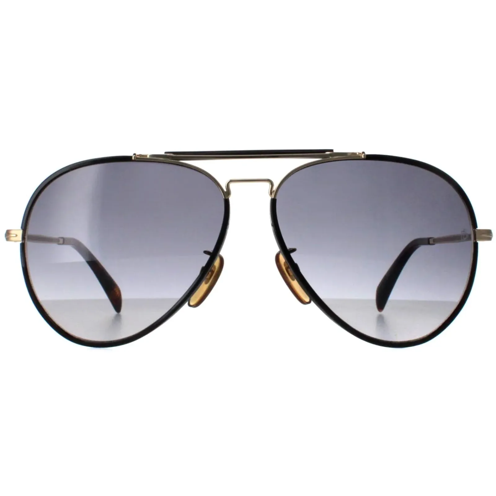 David Beckham Aviator^Sunglasses DB7003/S J5G 9O Black Gold Grey Gradient