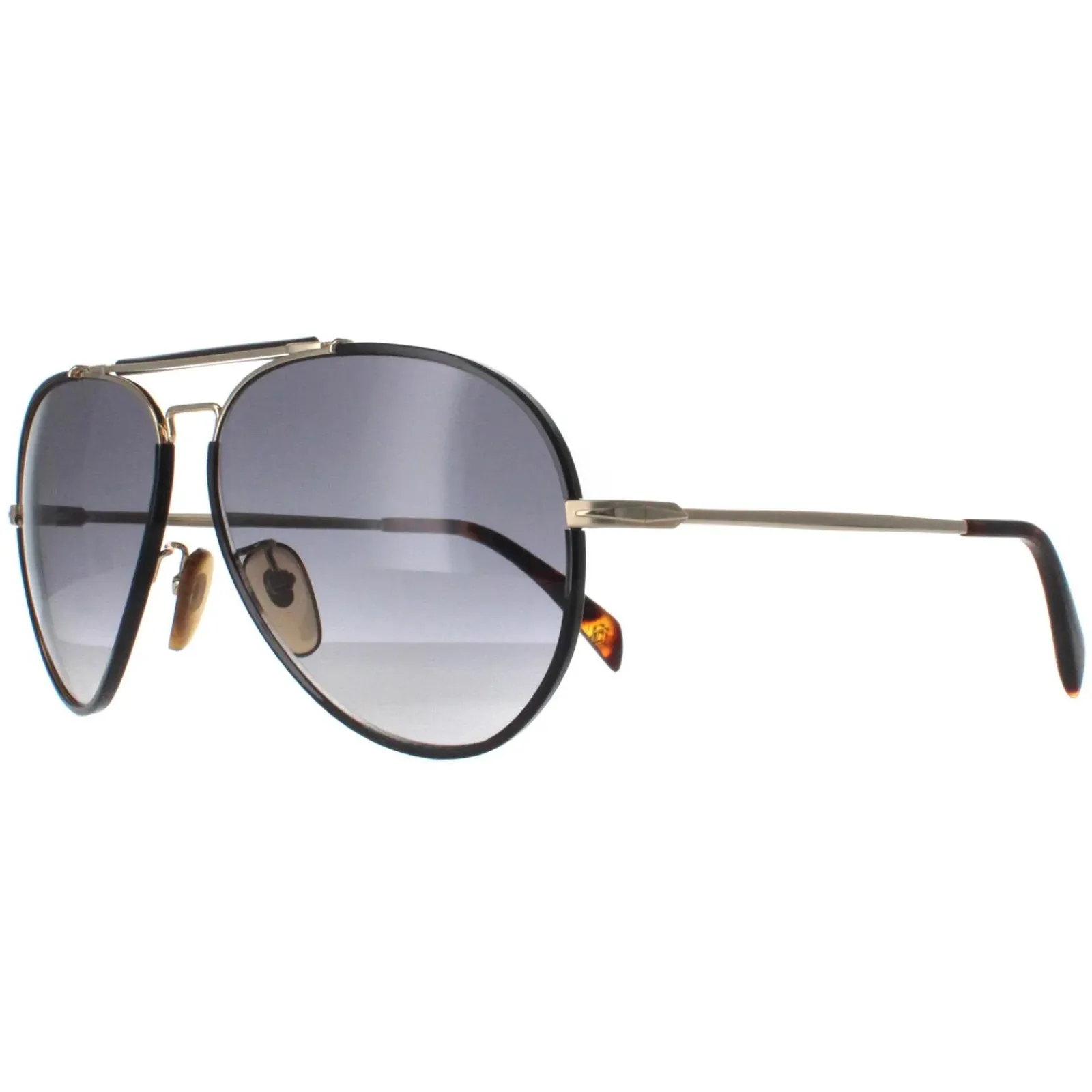 David Beckham Aviator^Sunglasses DB7003/S J5G 9O Black Gold Grey Gradient