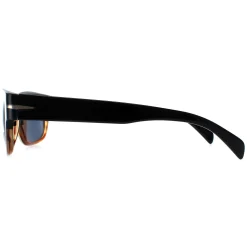 David Beckham Rectangle^Sunglasses DB7035/S 37N KU Black Horn Blue