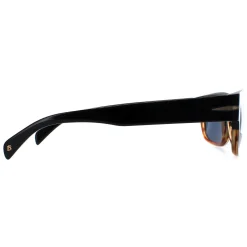 David Beckham Rectangle^Sunglasses DB7035/S 37N KU Black Horn Blue