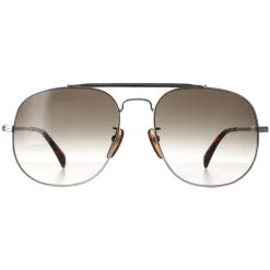 David Beckham Aviator^Sunglasses DB7004/S 010 9K Palladium Silver Green Gradie