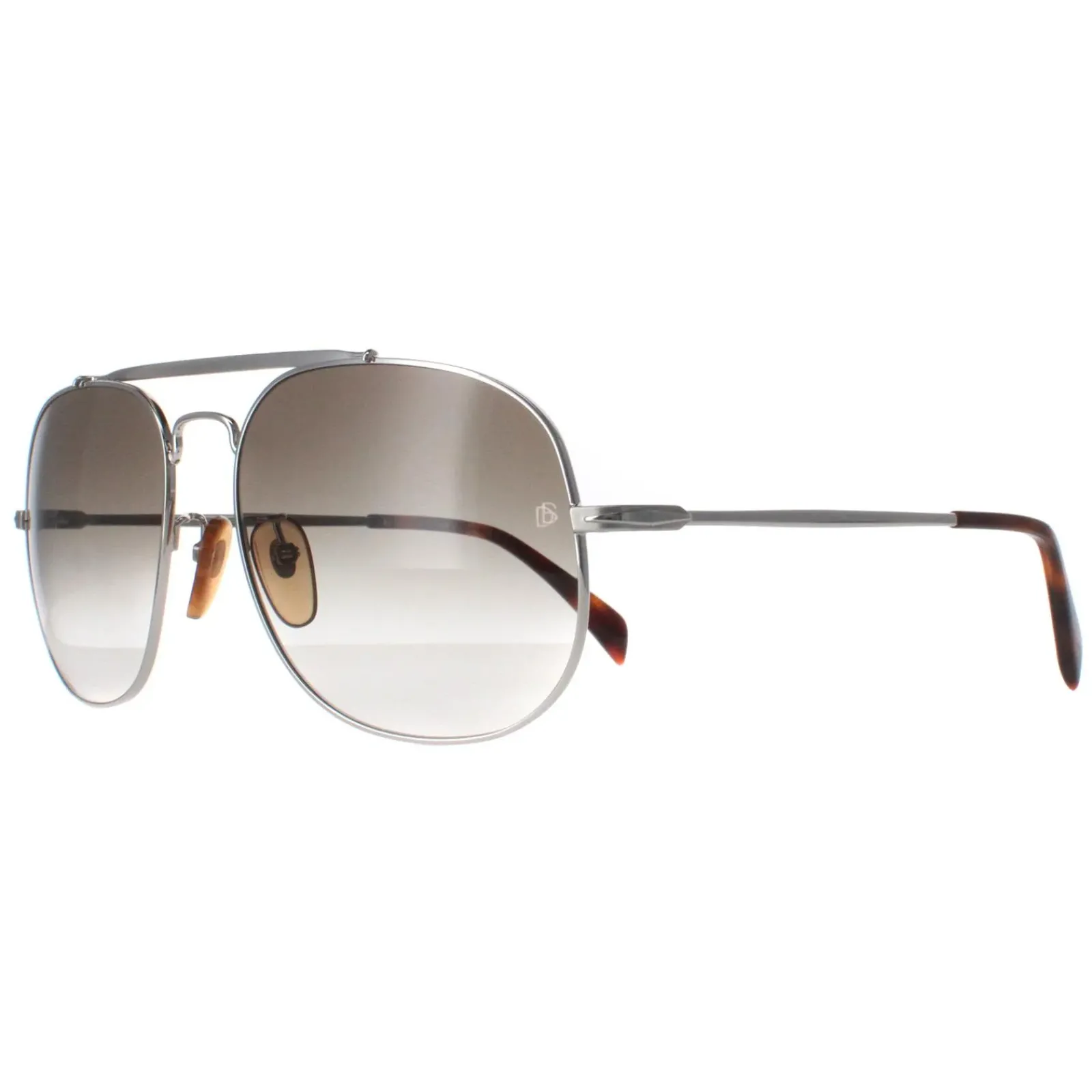 David Beckham Aviator^Sunglasses DB7004/S 010 9K Palladium Silver Green Gradie