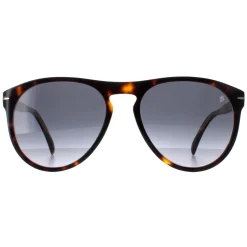 David Beckham Round^Sunglasses DB1008/S 086 9O Dark Tortoise Grey Gradient