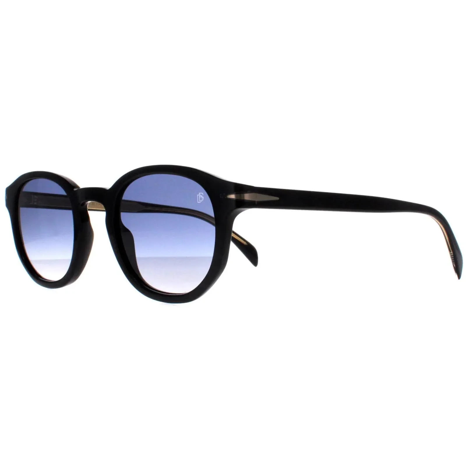 David Beckham Round^Sunglasses DB1007/S 807 08 Black Blue Gradient