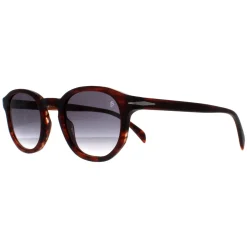 David Beckham Round^Sunglasses DB1007/S 0CJ 9O Matte Striped Brown Dark Grey