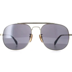 David Beckham Aviator^Sunglasses DB7004/S J5G T4 Gold Silver
