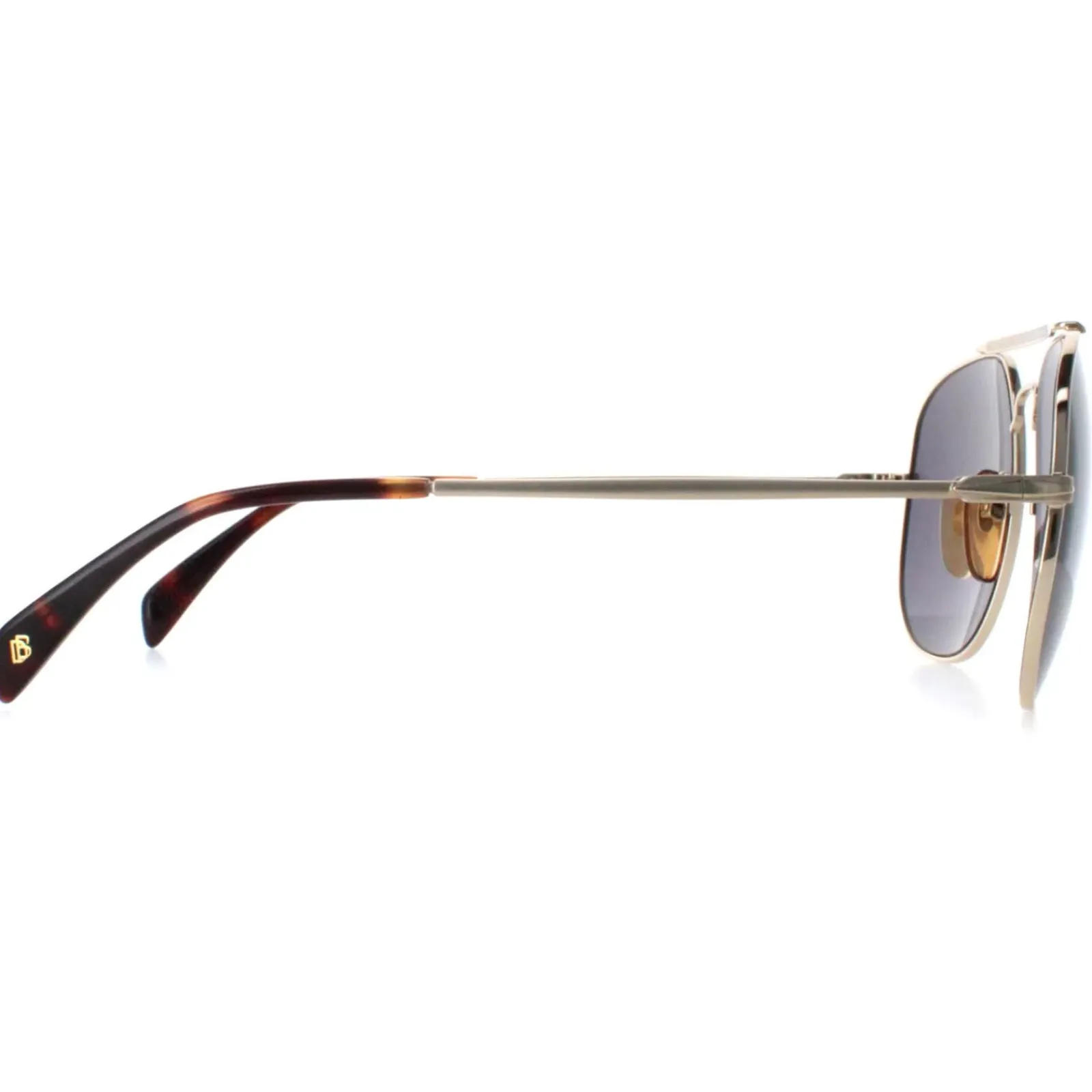 David Beckham Aviator^Sunglasses DB7004/S J5G T4 Gold Silver