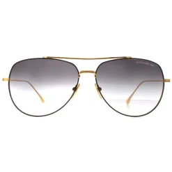Dita Aviator|Aviator^Sunglasses Flight 004 7804 A Black Yellow Gold Dark Grey to Clear
