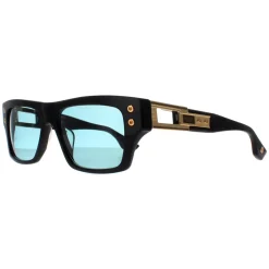 Dita Rectangle|Rectangle^Sunglasses Grandmaster Seven DTS407-A-01 Black Yellow Gold Dark T