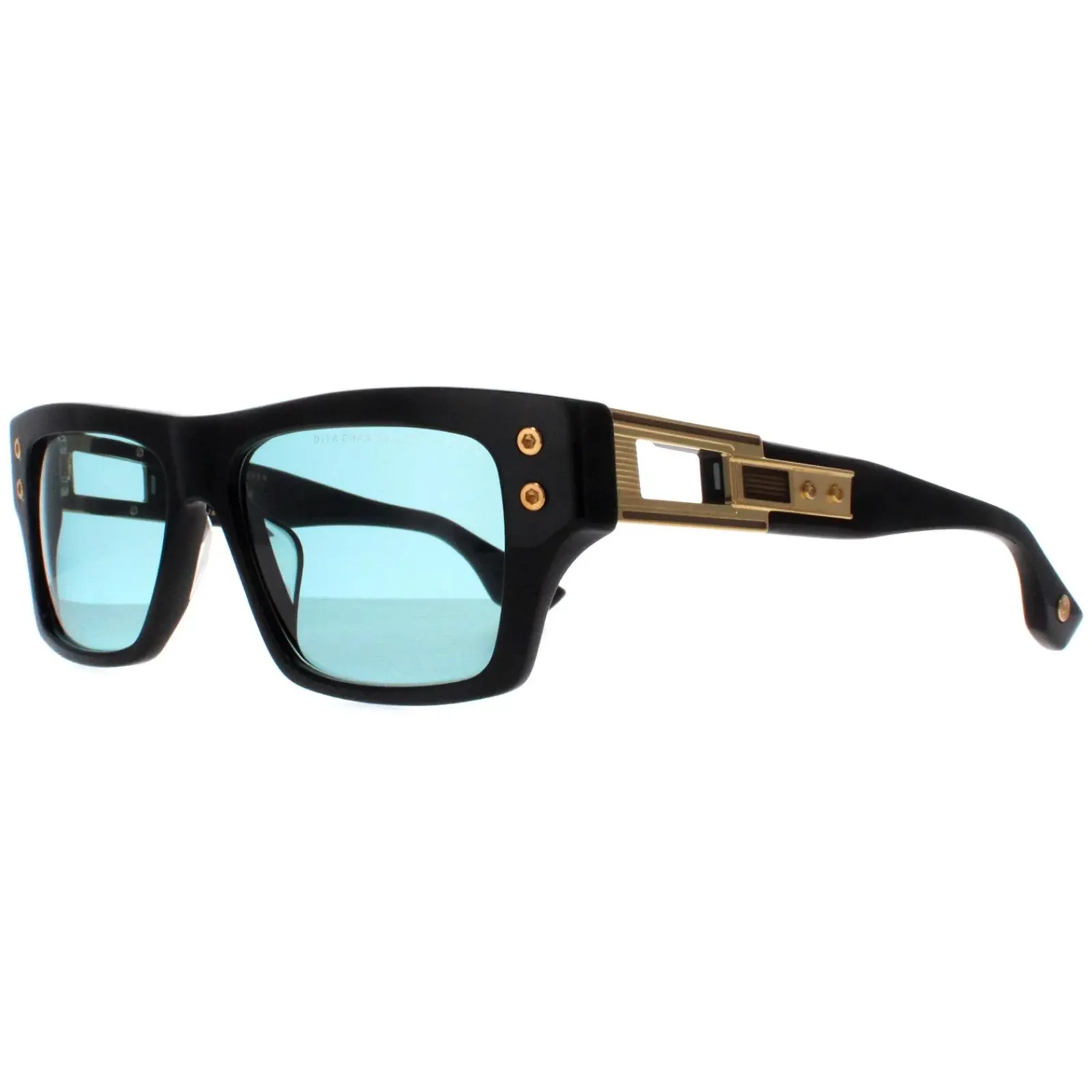 Dita Rectangle|Rectangle^Sunglasses Grandmaster Seven DTS407-A-01 Black Yellow Gold Dark T