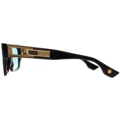 Dita Rectangle|Rectangle^Sunglasses Grandmaster Seven DTS407-A-01 Black Yellow Gold Dark T