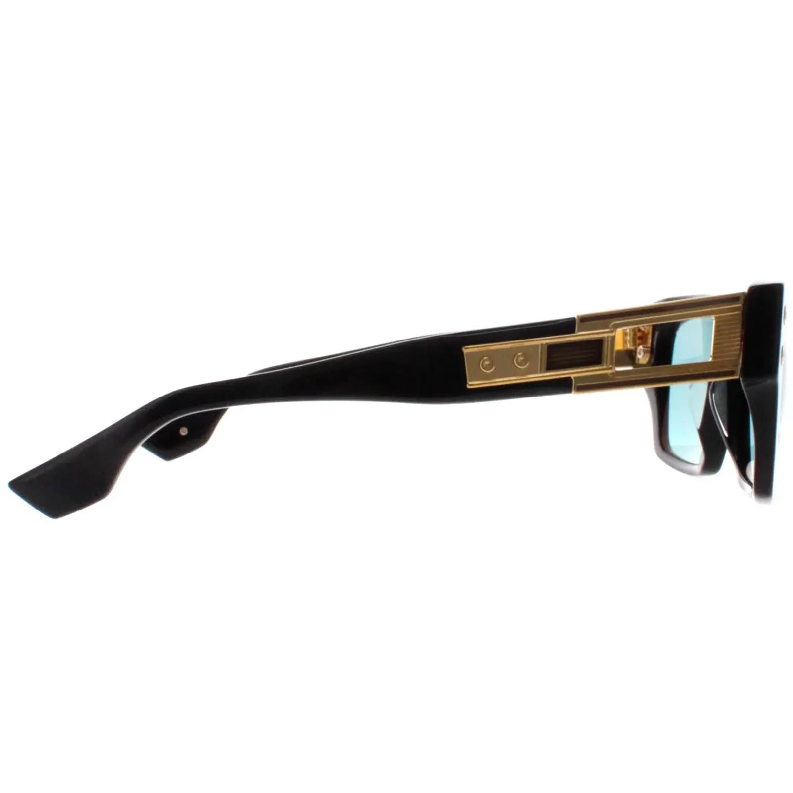 Dita Rectangle|Rectangle^Sunglasses Grandmaster Seven DTS407-A-01 Black Yellow Gold Dark T