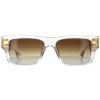 Dita Rectangle|Rectangle^Sunglasses Grandmaster Seven DTS407-A-02 Crystal Clear Yellow Gol