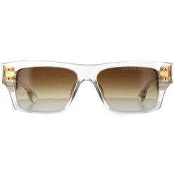 Dita Rectangle|Rectangle^Sunglasses Grandmaster Seven DTS407-A-02 Crystal Clear Yellow Gol