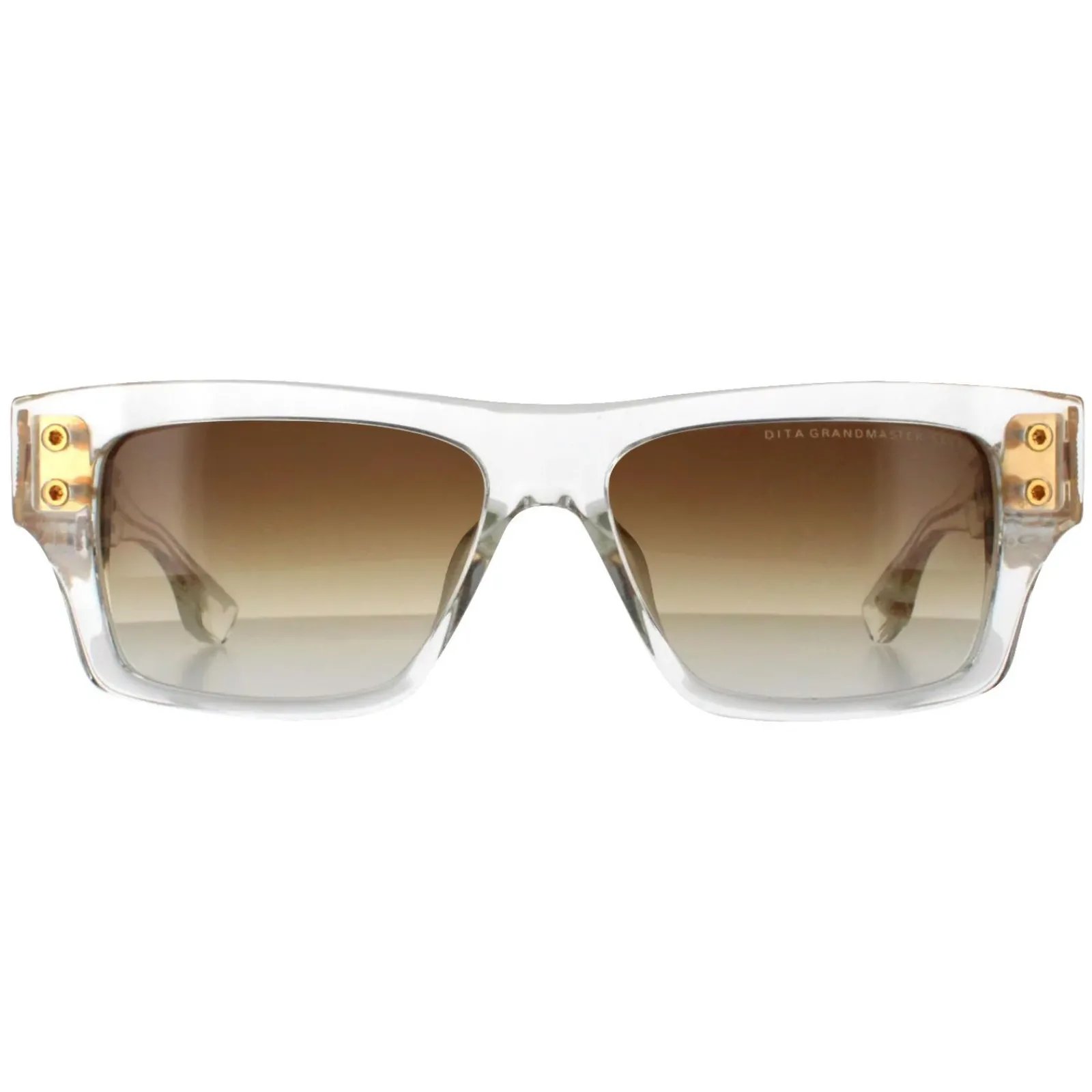 Dita Rectangle|Rectangle^Sunglasses Grandmaster Seven DTS407-A-02 Crystal Clear Yellow Gol