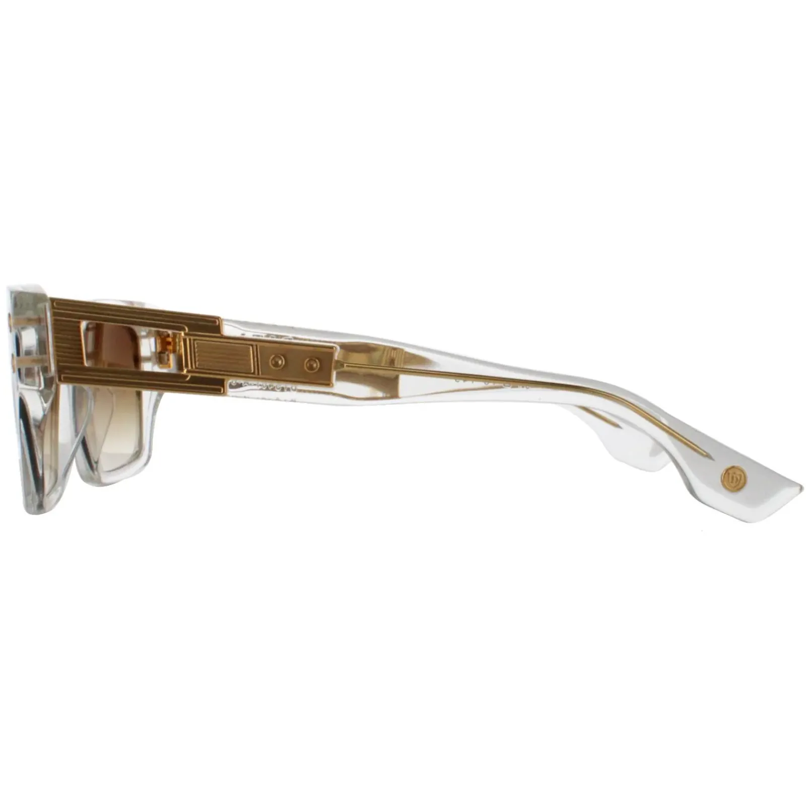 Dita Rectangle|Rectangle^Sunglasses Grandmaster Seven DTS407-A-02 Crystal Clear Yellow Gol