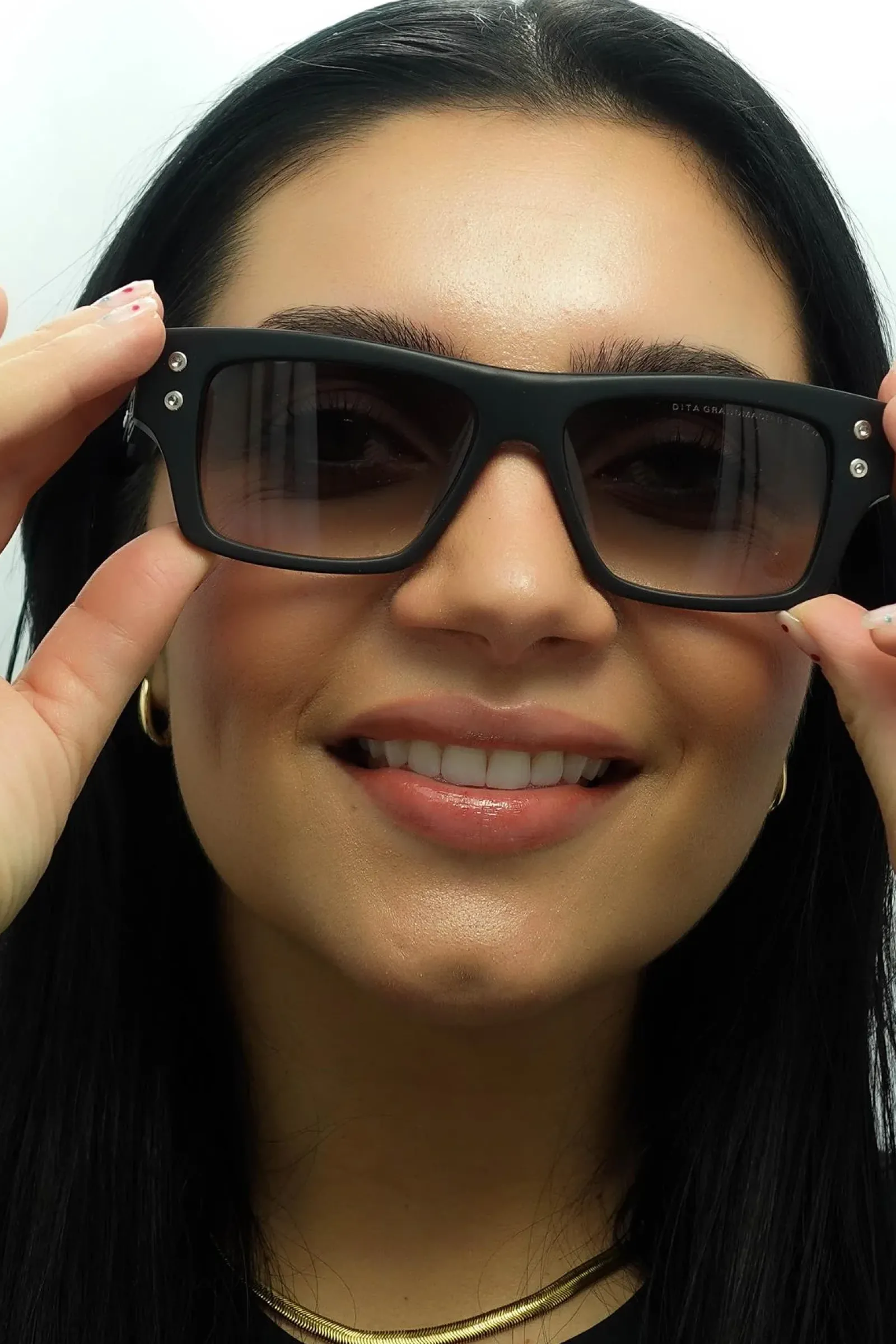 Dita Rectangle|Rectangle^Sunglasses Grandmaster Seven DTS407-A-03 Matte Black Iron Dark Gr