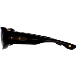 Dita Rectangle|Rectangle^Sunglasses Superflight DTS133-61-01 Black Yellow Gold Dark Brown
