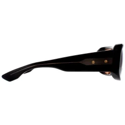 Dita Rectangle|Rectangle^Sunglasses Superflight DTS133-61-01 Black Yellow Gold Dark Brown