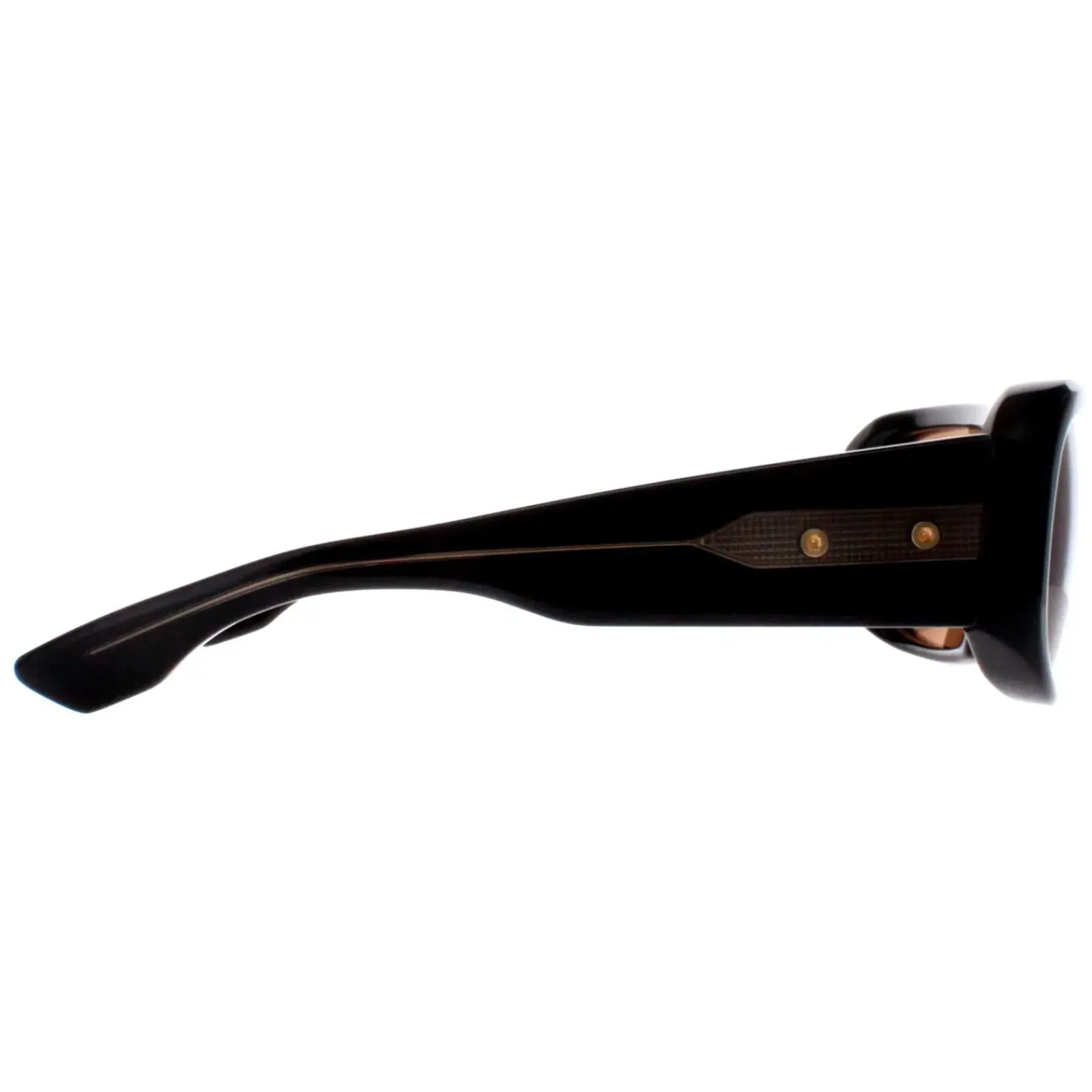 Dita Rectangle|Rectangle^Sunglasses Superflight DTS133-61-01 Black Yellow Gold Dark Brown