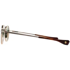 Dita Round^Sunglasses Vers One DTS150-A-01 White Gold Silver G-15 Green