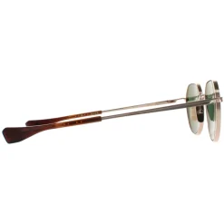 Dita Round^Sunglasses Vers One DTS150-A-01 White Gold Silver G-15 Green