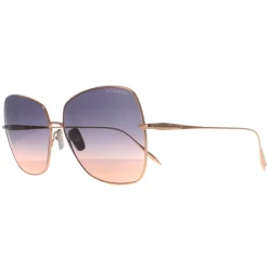 Dita Cat-Eye^Sunglasses Zazoe DTS145-A-02 Rose Gold Dark Grey to Peach Gradien