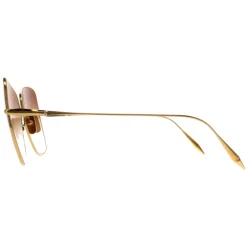 Dita Cat-Eye^Sunglasses Zazoe DTS145-A-01 Yellow Gold Dark Brown to Clear Grad
