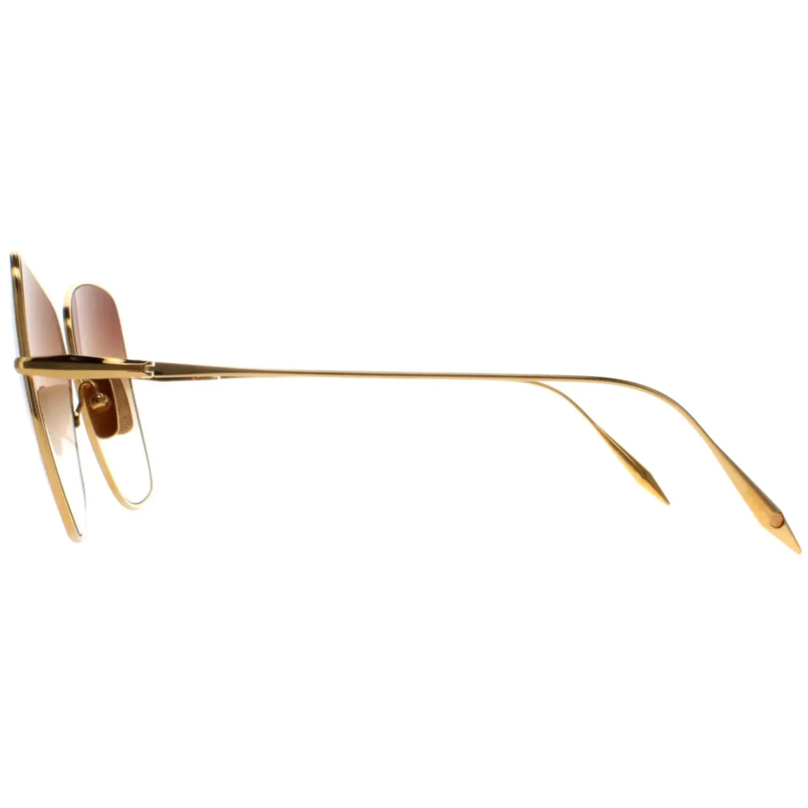 Dita Cat-Eye^Sunglasses Zazoe DTS145-A-01 Yellow Gold Dark Brown to Clear Grad