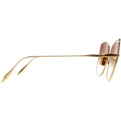 Dita Cat-Eye^Sunglasses Zazoe DTS145-A-01 Yellow Gold Dark Brown to Clear Grad