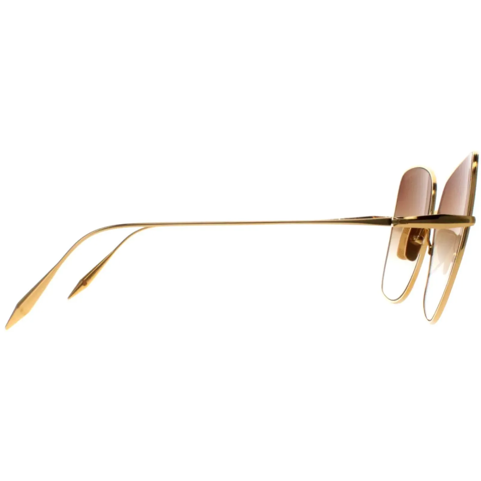 Dita Cat-Eye^Sunglasses Zazoe DTS145-A-01 Yellow Gold Dark Brown to Clear Grad