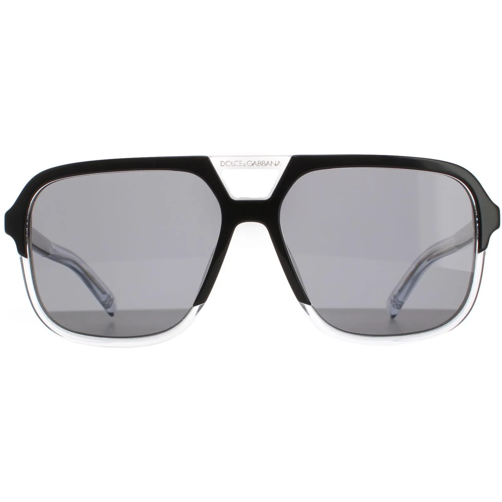 Dolce u0026 Gabbana Polarised|Aviator^Dolce & Gabbana Sunglasses DG4354 501/81 Top Black on Crystal Dark Gre