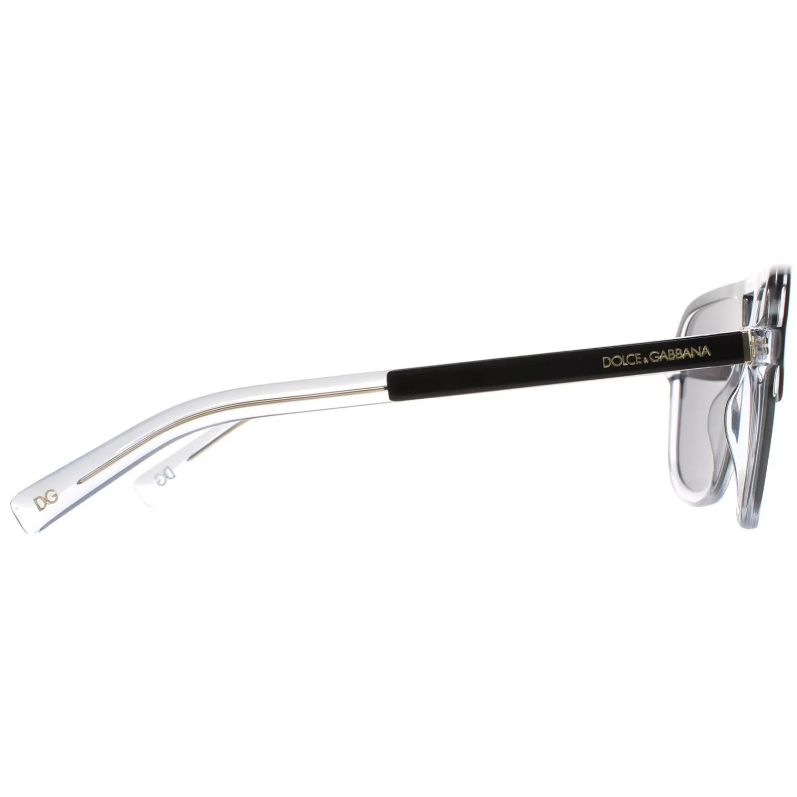 Dolce u0026 Gabbana Polarised|Aviator^Dolce & Gabbana Sunglasses DG4354 501/81 Top Black on Crystal Dark Gre
