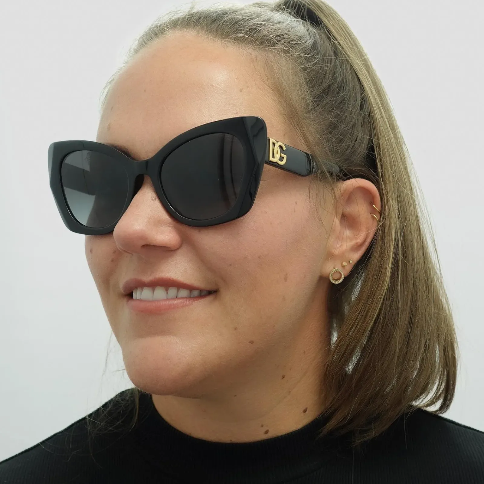 Dolce u0026 Gabbana Butterfly|D&G^Dolce & Gabbana Sunglasses DG4405 501/8G Black Grey Gradient