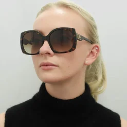 Dolce u0026 Gabbana Square|D&G^Dolce & Gabbana Sunglasses DG4385 502/13 Havana Brown Gradient Dark Br