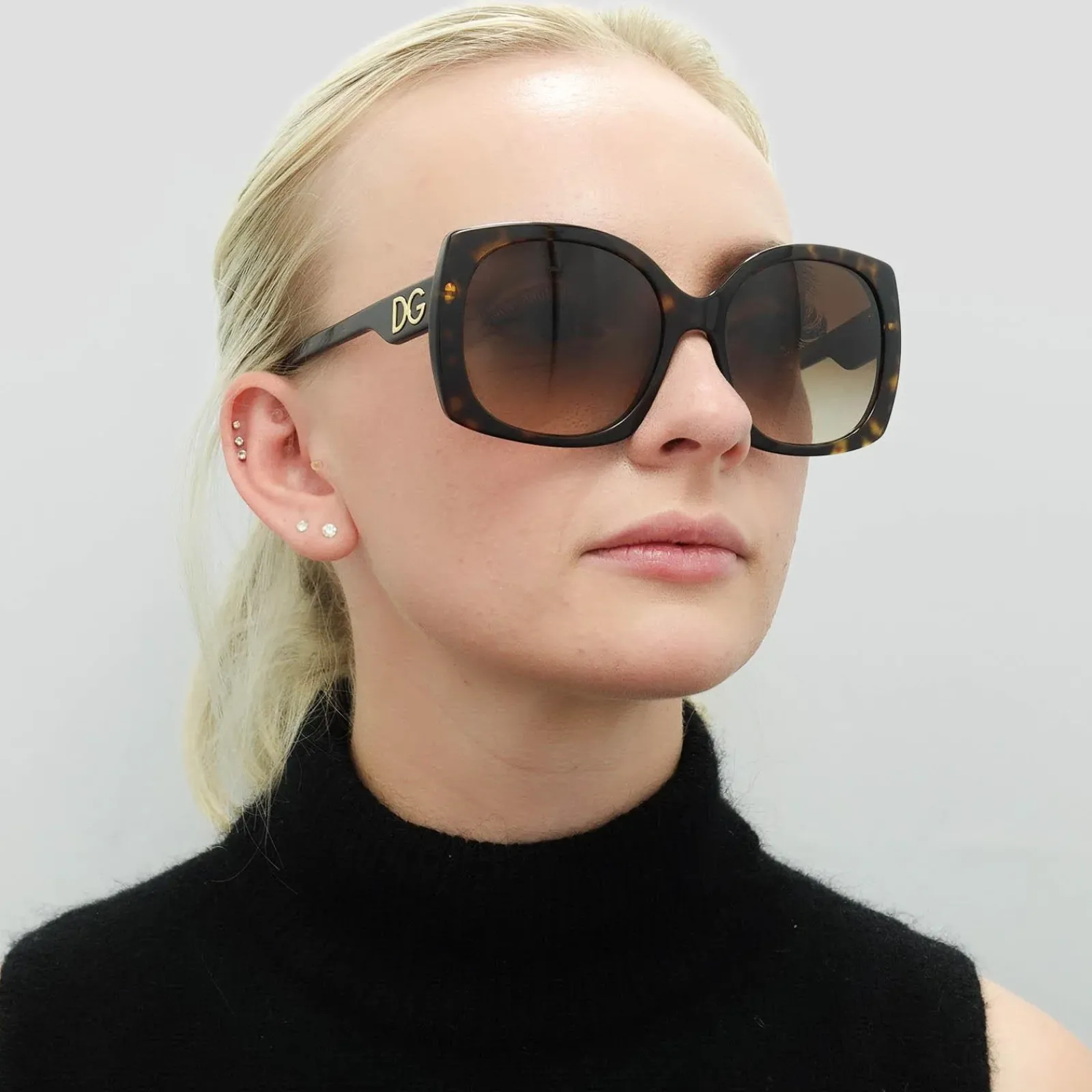 Dolce u0026 Gabbana Square|D&G^Dolce & Gabbana Sunglasses DG4385 502/13 Havana Brown Gradient Dark Br