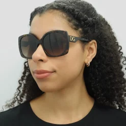 Dolce u0026 Gabbana Square|D&G^Dolce & Gabbana Sunglasses DG4385 502/13 Havana Brown Gradient Dark Br