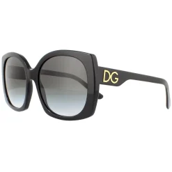 Dolce u0026 Gabbana Square|D&G^Dolce & Gabbana Sunglasses DG4385 501/8G Black Light Grey Gradient Bla