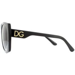 Dolce u0026 Gabbana Square|D&G^Dolce & Gabbana Sunglasses DG4385 501/8G Black Light Grey Gradient Bla