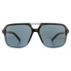 Dolce u0026 Gabbana Square^Dolce & Gabbana Sunglasses DG4354 320980 Havana Transparent Blue Brown