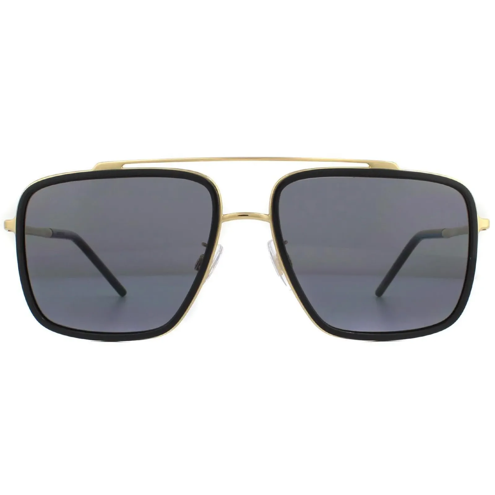 Dolce u0026 Gabbana Polarised|Square^Dolce & Gabbana Sunglasses DG2220 02/81 Gold and Black Brown Gradient