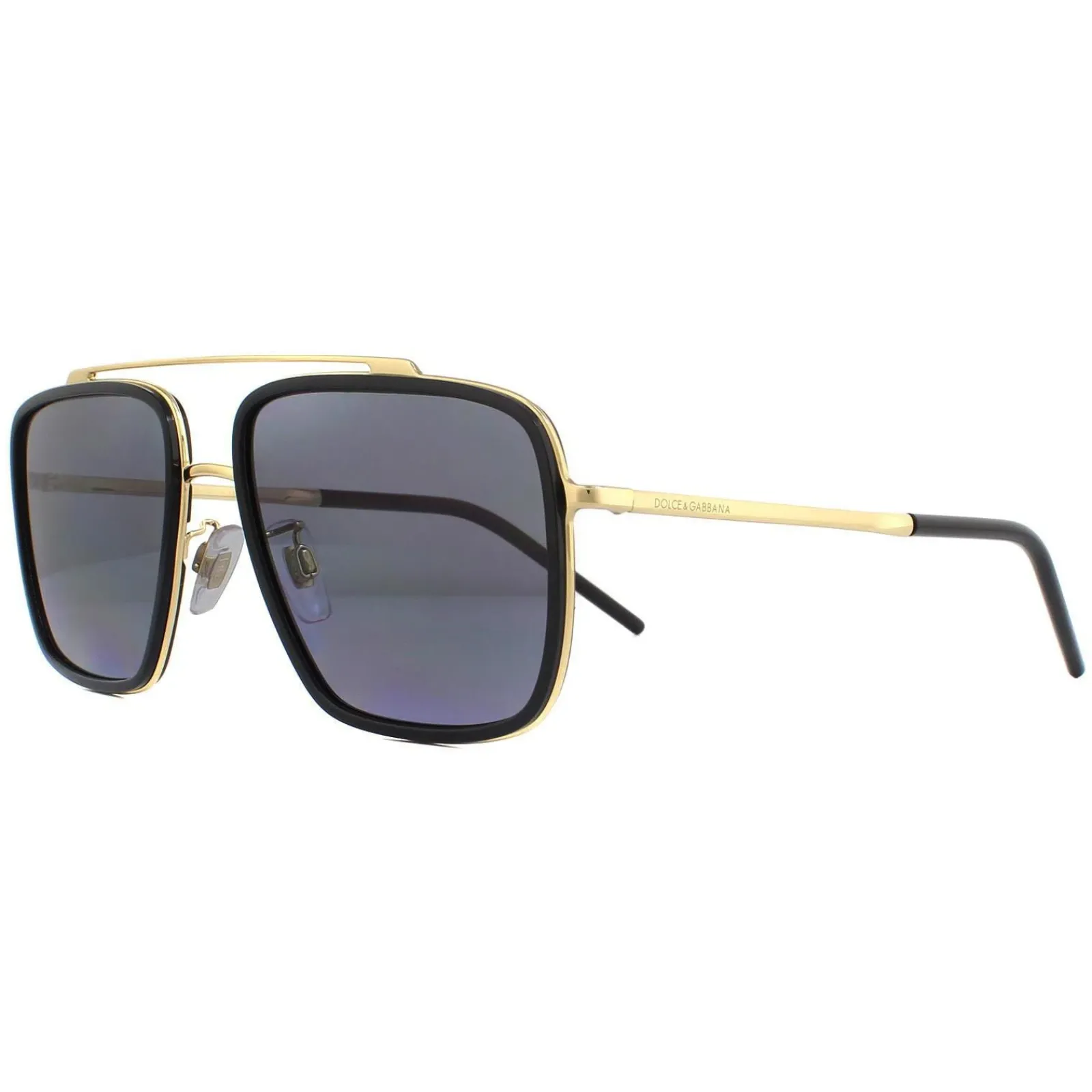 Dolce u0026 Gabbana Polarised|Square^Dolce & Gabbana Sunglasses DG2220 02/81 Gold and Black Brown Gradient