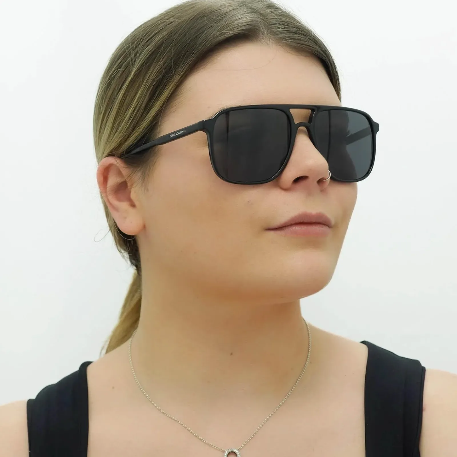 Dolce u0026 Gabbana Aviator^Dolce & Gabbana Sunglasses DG4423 501/81 Black Grey Polarized