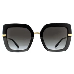 Dolce u0026 Gabbana Square|D&G^Dolce & Gabbana Sunglasses DG4373 32468G Top Black on Transparent Blac