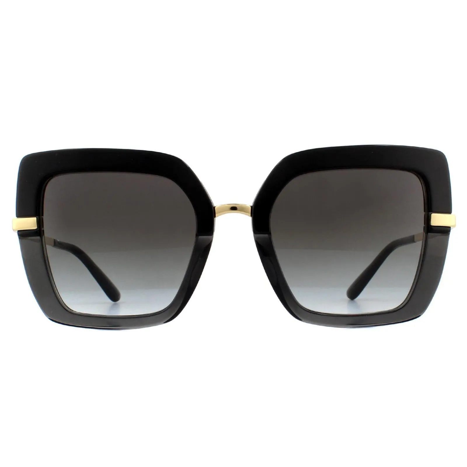Dolce u0026 Gabbana Square|D&G^Dolce & Gabbana Sunglasses DG4373 32468G Top Black on Transparent Blac