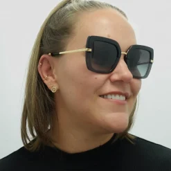 Dolce u0026 Gabbana Square|D&G^Dolce & Gabbana Sunglasses DG4373 32468G Top Black on Transparent Blac