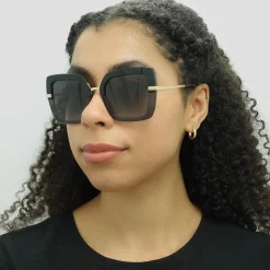 Dolce u0026 Gabbana Square|D&G^Dolce & Gabbana Sunglasses DG4373 32468G Top Black on Transparent Blac