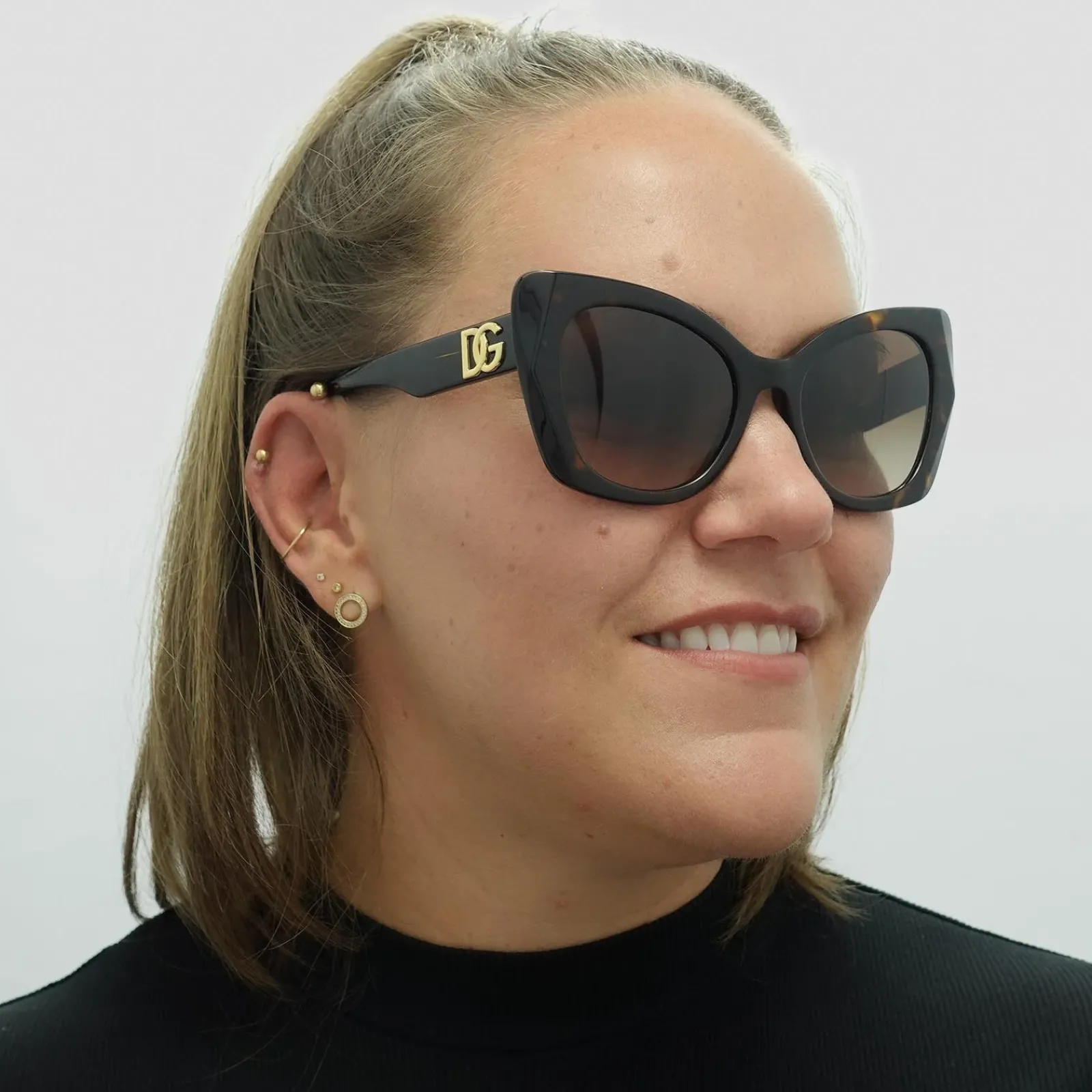 Dolce u0026 Gabbana Cat-Eye|D&G^Dolce & Gabbana Sunglasses DG4405 502/13 Havana Brown Gradient