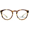 Dolce u0026 Gabbana Round^Dolce and Gabbana Glasses Frames 3251 3052 Striped Honey Men 49mm