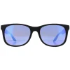 Dragon Rectangle^Sunglasses Eden 43718-003 Black Lumalens Blue Ionized